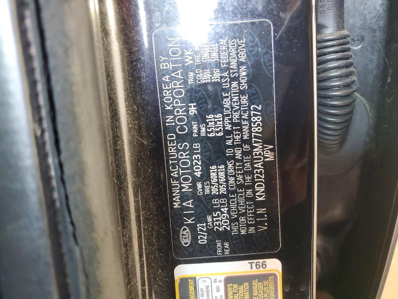 59090476 :رقم المزاد ، KNDJ23AU3M7785872 vin ، 2021 Kia Soul مزاد بيع