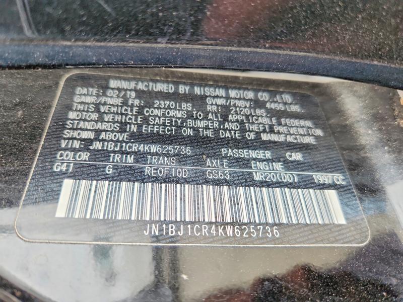 Aukcja sprzedaży 2019 Nissan Rogue Sport, vin: JN1BJ1CR4KW625736, numer aukcji: 55815626