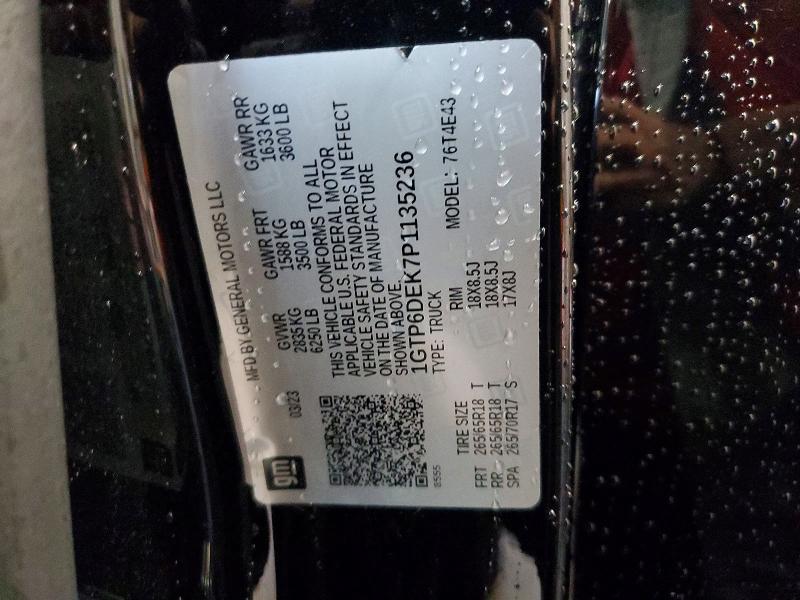 58699996 :رقم المزاد ، 1GTP6DEK7P1135236 vin ، 2023 Gmc Canyon مزاد بيع