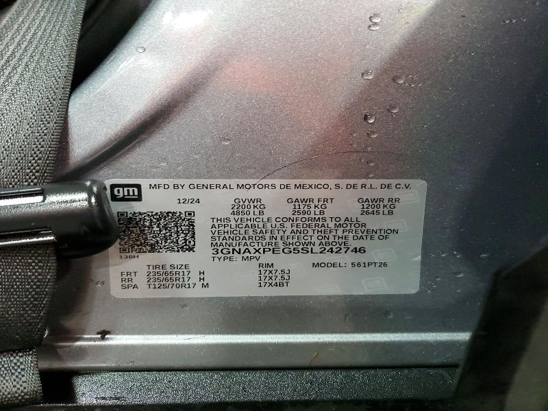 57681176 :رقم المزاد ، 3GNAXPEG5SL242746 vin ، 2025 Chevrolet Equinox مزاد بيع