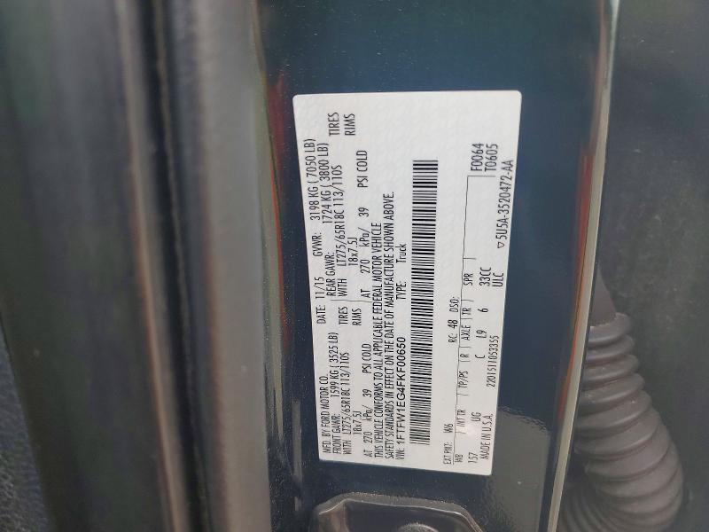 Aukcja sprzedaży 2015 Ford F150, vin: 1FTFW1EG4FKF00650, numer aukcji: 59006756
