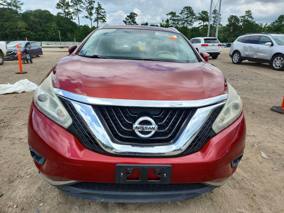 2015 Nissan Murano მანქანა იყიდება აუქციონზე, vin: 5N1AZ2MG1FN260895, აუქციონის ნომერი: 55604306