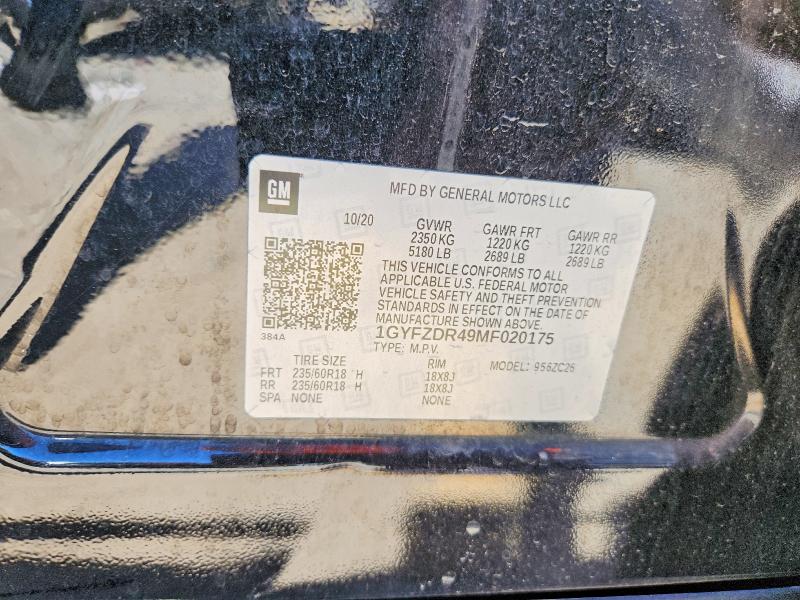 2021 Cadillac Xt4 მანქანა იყიდება აუქციონზე, vin: 1GYFZDR49MF020175, აუქციონის ნომერი: 55614786