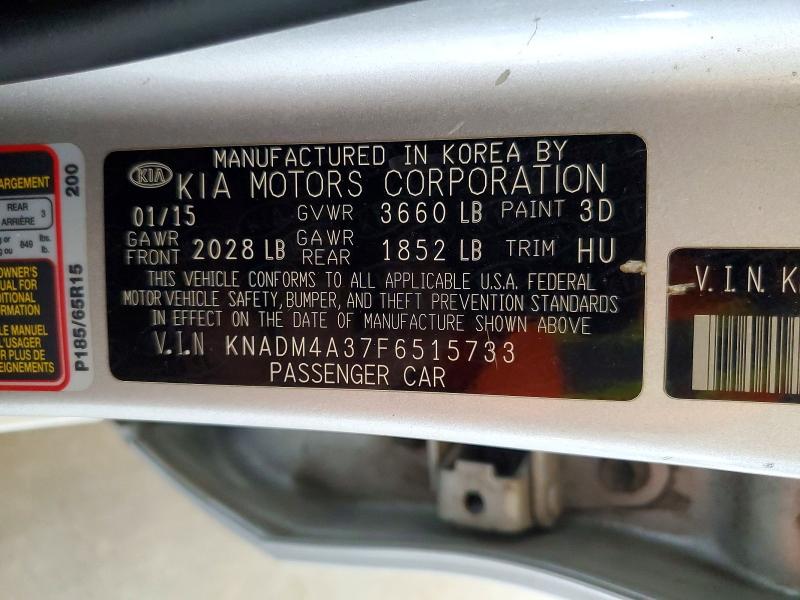 Aukcja sprzedaży 2015 Kia Rio, vin: KNADM4A37F6515733, numer aukcji: 57318266