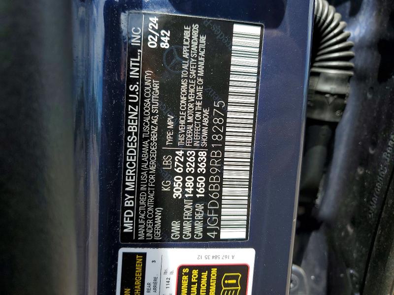 58418826 :رقم المزاد ، 4JGFD6BB9RB182875 vin ، 2024 Mercedes-benz Gle Coupe مزاد بيع