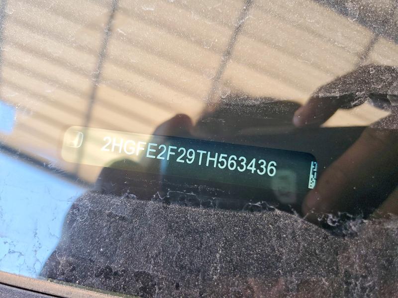 Продаж на аукціоні авто 2026 Honda Civic, vin: 2HGFE2F29TH563436, номер лоту: 85769365