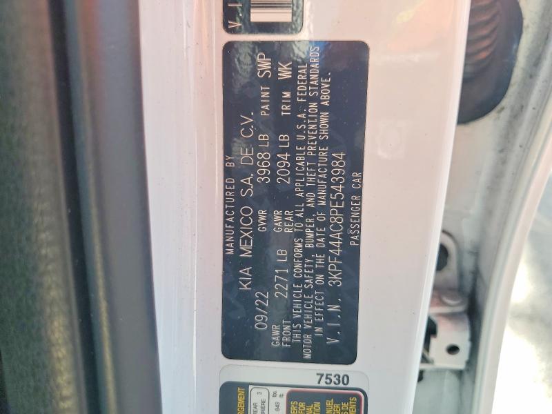 57347966 :رقم المزاد ، 3KPF44AC8PE543984 vin ، 2023 Kia Forte مزاد بيع
