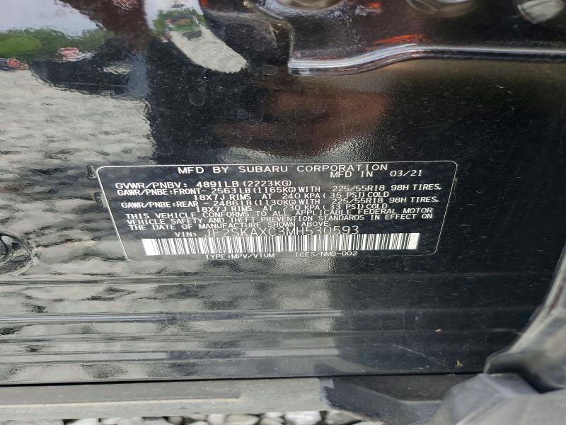 Aukcja sprzedaży 2021 Subaru Forester, vin: JF2SKAXC3MH530593, numer aukcji: 55847666