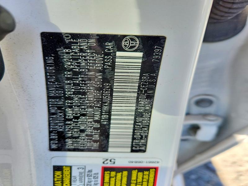 2018 Toyota Camry მანქანა იყიდება აუქციონზე, vin: 4T1B11HK4JU526249, აუქციონის ნომერი: 56187466