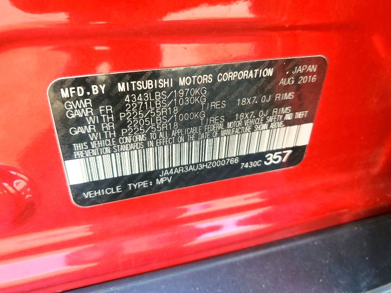 Aukcja sprzedaży 2017 Mitsubishi Outlander Sport, vin: JA4AR3AU3HZ000766, numer aukcji: 56392726