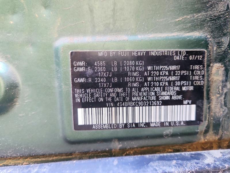 Aukcja sprzedaży 2013 Subaru Outback, vin: 4S4BRBKC9D3213692, numer aukcji: 57941446