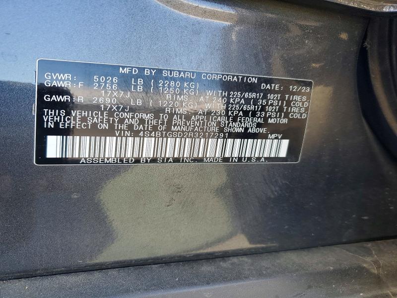 Продажа на аукционе авто 2024 Subaru Outback, vin: 4S4BTGSD2R3217291, номер лота: 58007436
