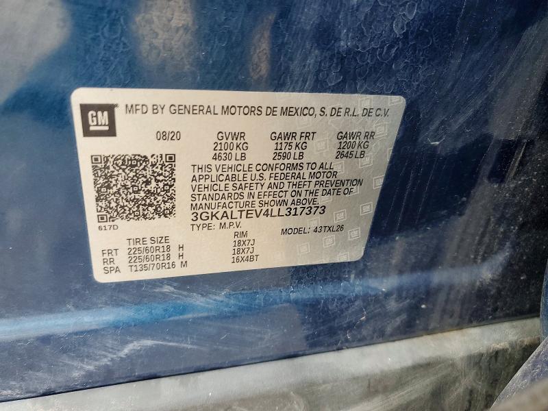 Продажа на аукционе авто 2020 Gmc Terrain, vin: 3GKALTEV4LL317373, номер лота: 55973236