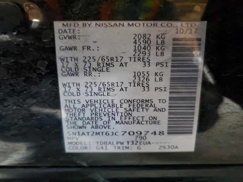 Aukcja sprzedaży 2018 Nissan Rogue, vin: 5N1AT2MT6JC709748, numer aukcji: 56350896