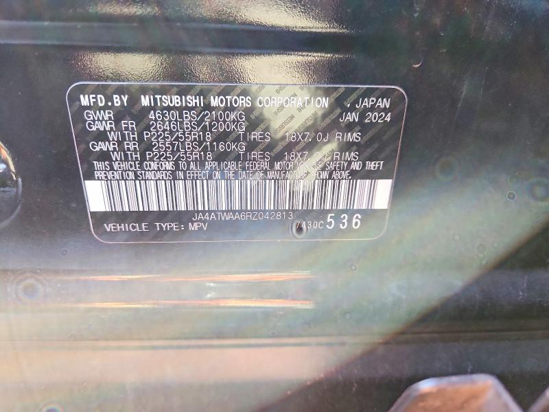 55044436 :رقم المزاد ، JA4ATWAA6RZ042813 vin ، 2024 Mitsubishi Eclipse Cross مزاد بيع