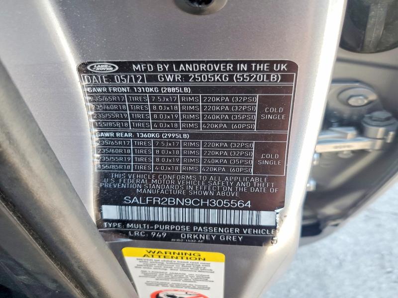 Продажа на аукционе авто 2012 Land Rover Lr2, vin: SALFR2BN9CH305564, номер лота: 57053526