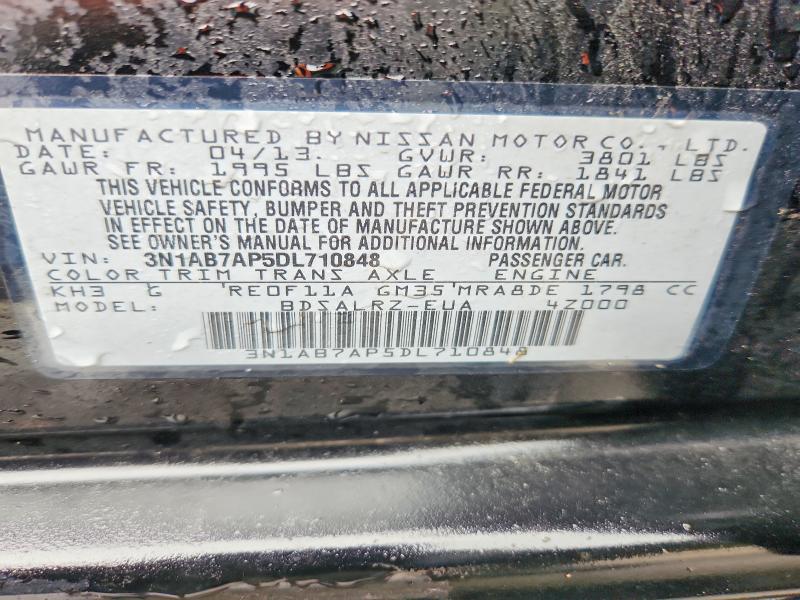 Продажа на аукционе авто 2013 Nissan Sentra, vin: 3N1AB7AP5DL710848, номер лота: 56281836