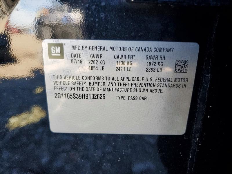 Продажа на аукционе авто 2017 Chevrolet Impala, vin: 2G1105S39H9102626, номер лота: 58988526