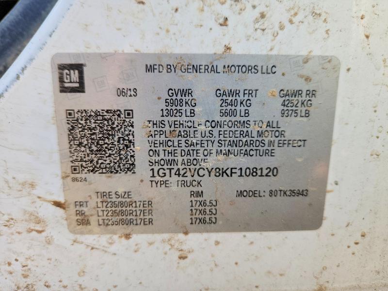 Продажа на аукционе авто 2019 Gmc Sierra, vin: 1GT42VCY8KF108120, номер лота: 55396206