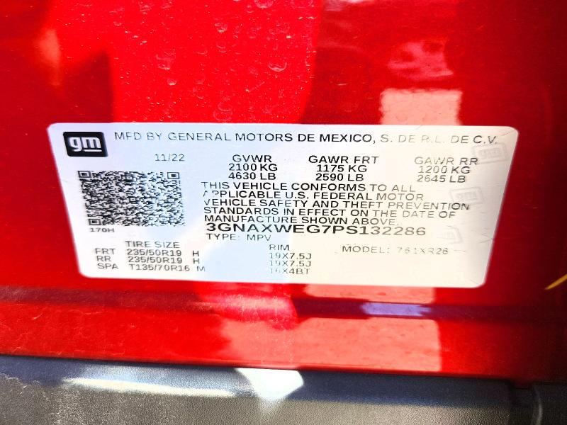 Продажа на аукционе авто 2023 Chevrolet Equinox, vin: 3GNAXWEG7PS132286, номер лота: 55890456