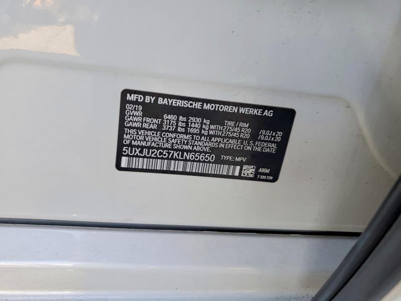 Aukcja sprzedaży 2019 Bmw X5, vin: 5UXJU2C57KLN65650, numer aukcji: 56354506