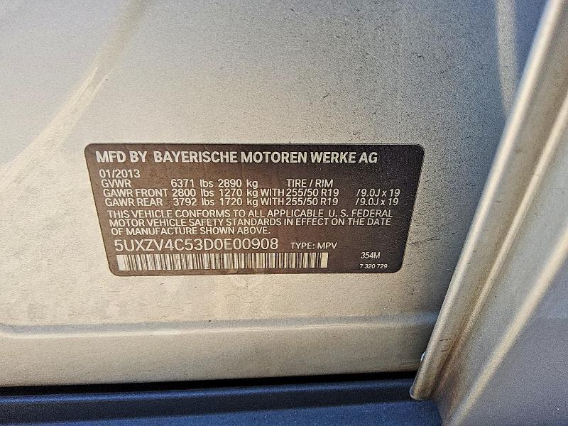 Продаж на аукціоні авто 2013 Bmw X5, vin: 5UXZV4C53D0E00908, номер лоту: 59000426