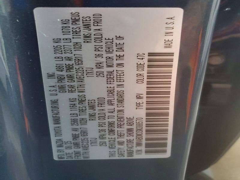 56332486 :رقم المزاد ، 7MMVABDM3SN388570 vin ، 2025 Mazda Cx-50 مزاد بيع