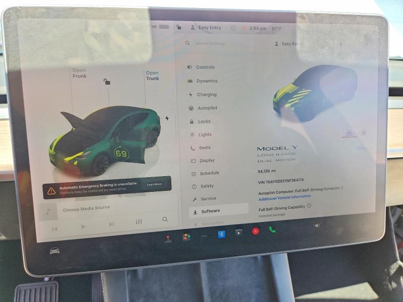 Продажа на аукционе авто 2022 Tesla Model Y, vin: 7SAYGDEE1NF364174, номер лота: 55203096