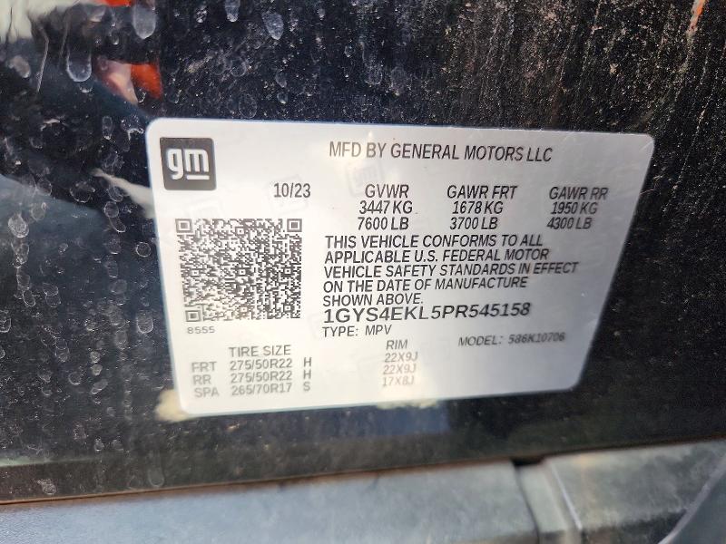 Продаж на аукціоні авто 2023 Cadillac Escalade, vin: 1GYS4EKL5PR545158, номер лоту: 56824346