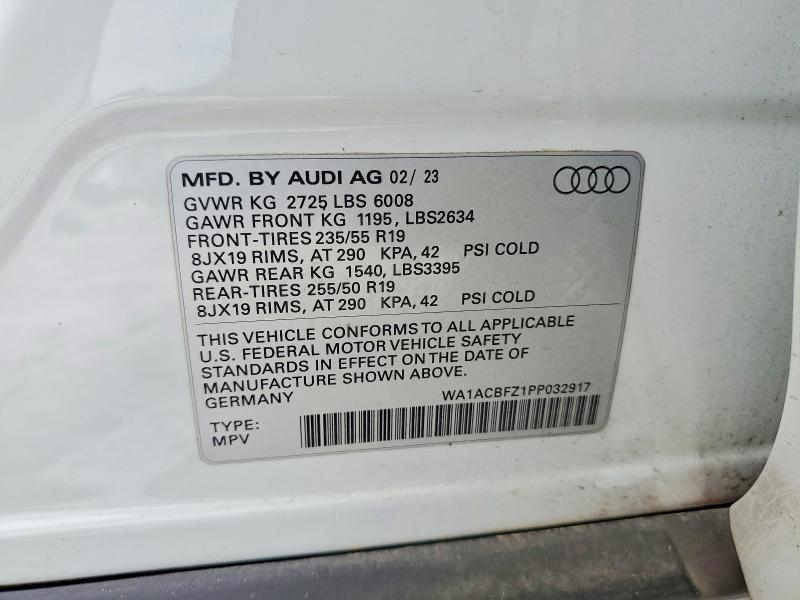 Aukcja sprzedaży 2023 Audi Q4 E-tron, vin: WA1ACBFZ1PP032917, numer aukcji: 56337346