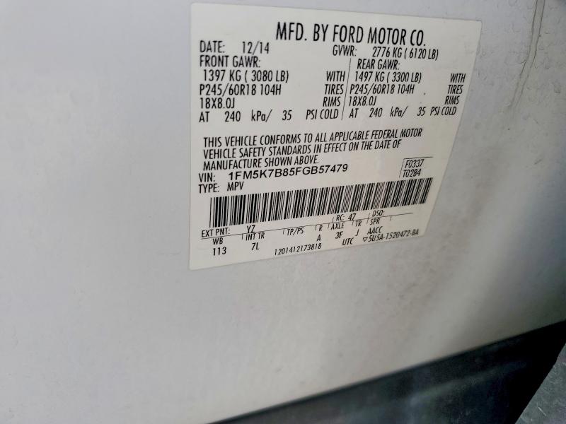 55404616 :رقم المزاد ، 1FM5K7B85FGB57479 vin ، 2015 Ford Explorer مزاد بيع