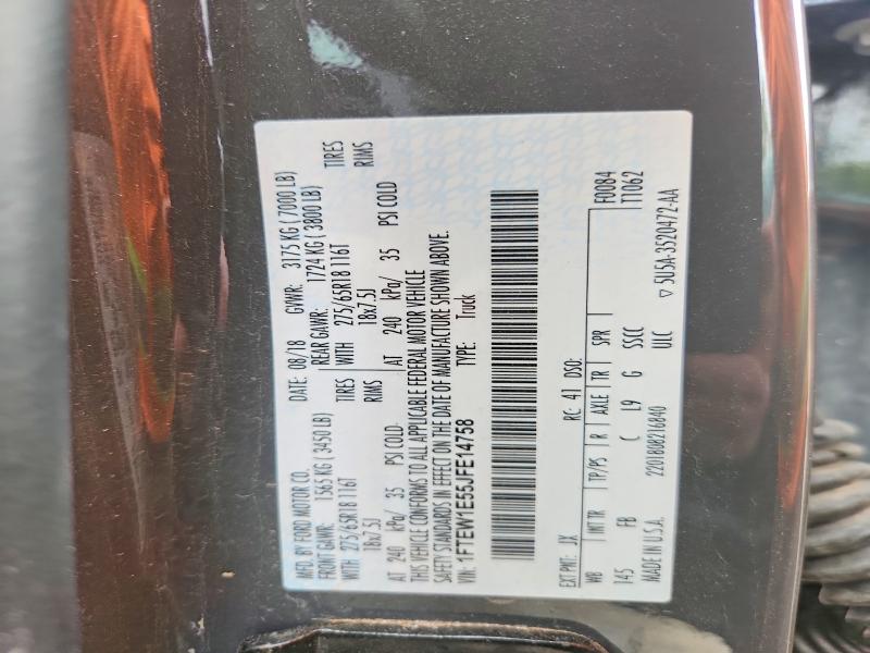 Aukcja sprzedaży 2018 Ford F150, vin: 1FTEW1E55JFE14758, numer aukcji: 56073566