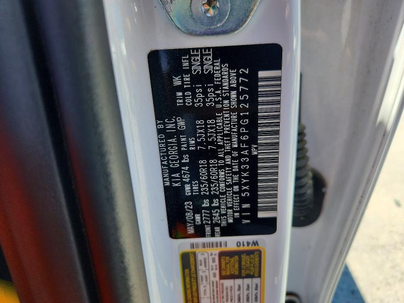 2023 Kia Sportage მანქანა იყიდება აუქციონზე, vin: 5XYK33AF6PG125772, აუქციონის ნომერი: 55609516