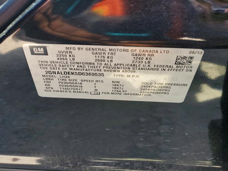 Продаж на аукціоні авто 2013 Chevrolet Equinox, vin: 2GNALDEK5D6369535, номер лоту: 57926586