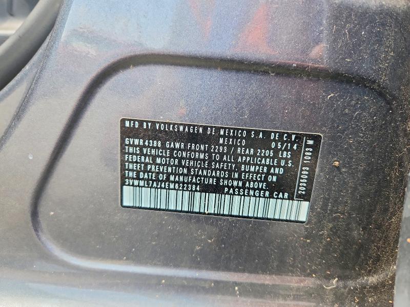 Продаж на аукціоні авто 2014 Volkswagen Jetta, vin: 3VWML7AJ4EM622384, номер лоту: 57123156