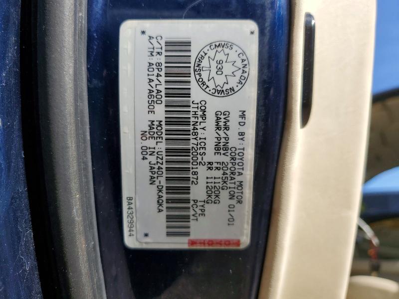 Продажа на аукционе авто 2002 Lexus Sc, vin: JTHFN48Y720001872, номер лота: 56294226