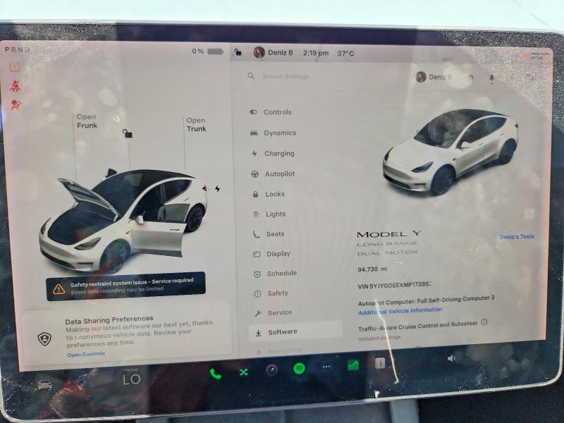 57134436 :رقم المزاد ، 5YJYGDEEXMF173851 vin ، 2021 Tesla Model Y مزاد بيع