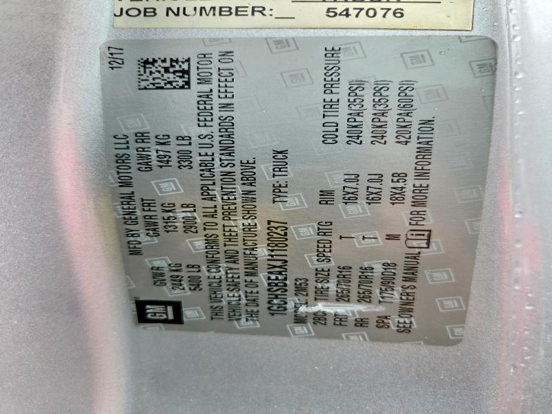 Aukcja sprzedaży 2018 Chevrolet Colorado, vin: 1GCHSBEAXJ1180237, numer aukcji: 58644636
