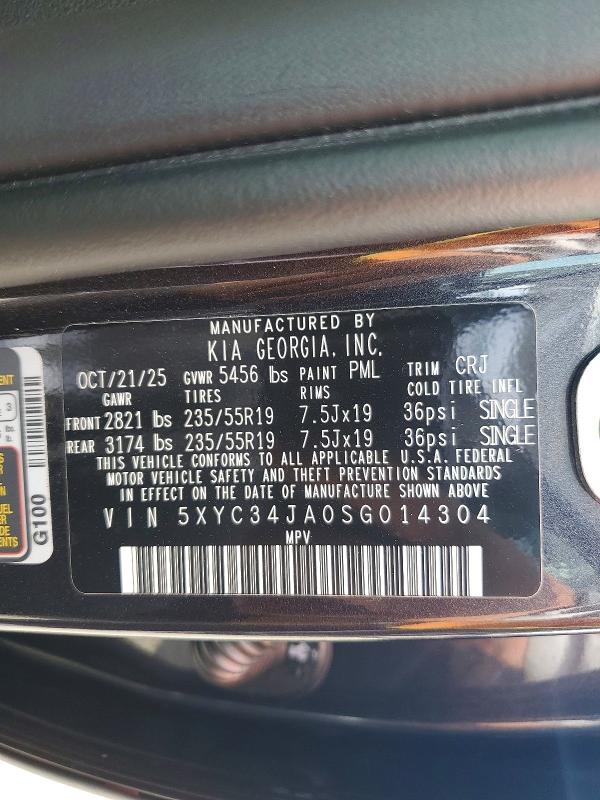 54735796 :رقم المزاد ، 5XYC34JA0SG014304 vin ، 2025 Kia Ev6 مزاد بيع