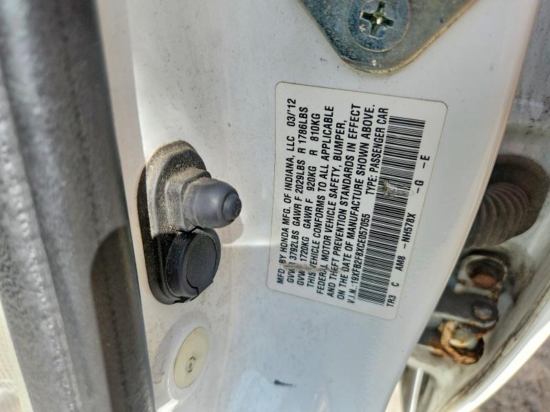 Продажа на аукционе авто 2012 Honda Civic, vin: 19XFB2F8XCE057055, номер лота: 85457145
