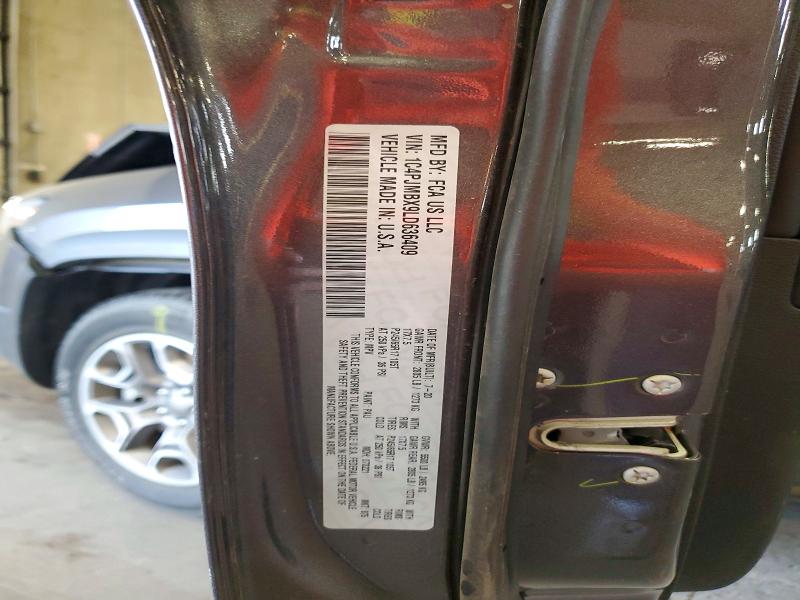 2020 Jeep Cherokee მანქანა იყიდება აუქციონზე, vin: 1C4PJMBX9LD636409, აუქციონის ნომერი: 56272316