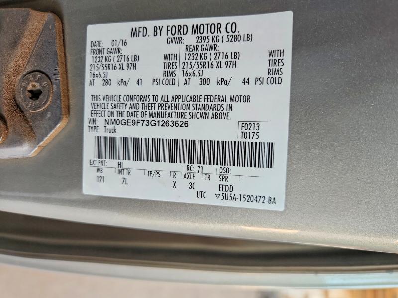 Продажа на аукционе авто 2016 Ford Transit Connect, vin: NM0GE9F73G1263626, номер лота: 55944026