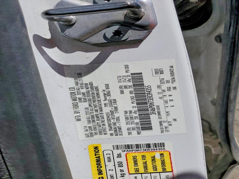 Продаж на аукціоні авто 2014 Ford Fusion, vin: 3FA6P0H73ER394355, номер лоту: 57699176