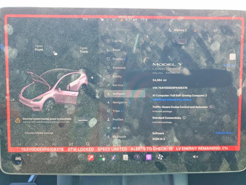 Aukcja sprzedaży 2023 Tesla Model Y, vin: 7SAYGDEE9PA108378, numer aukcji: 57239826