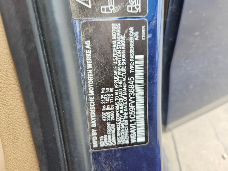 Продажа на аукционе авто 2015 Bmw X1, vin: WBAVL1C59FVY36845, номер лота: 58623926