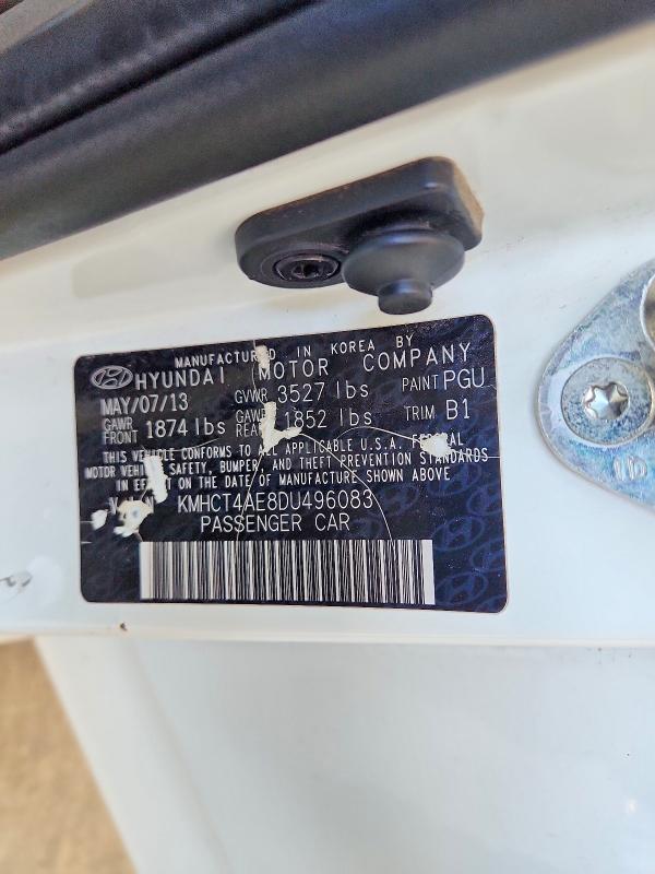 54999686 :رقم المزاد ، KMHCT4AE8DU496083 vin ، 2013 Hyundai Accent مزاد بيع