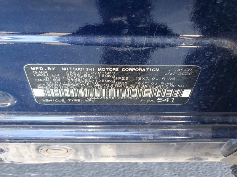 Продажа на аукционе авто 2020 Mitsubishi Outlander, vin: JA4AZ3A3XLZ037250, номер лота: 57399396