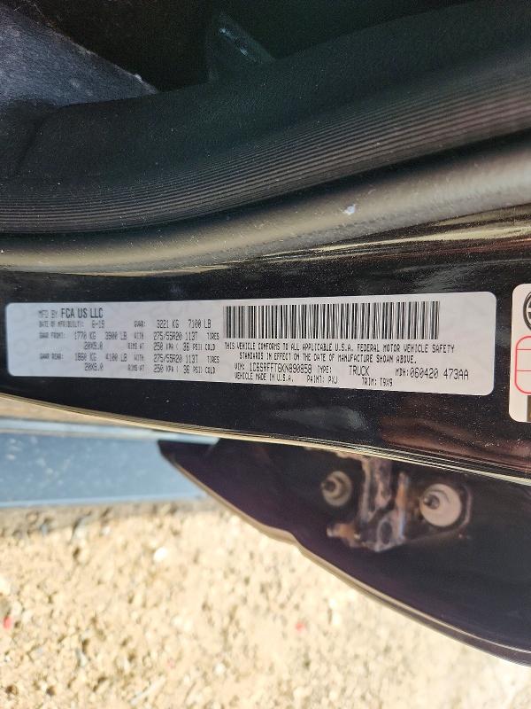 56648896 :رقم المزاد ، 1C6SRFFT6KN890858 vin ، 2019 Ram 1500 مزاد بيع