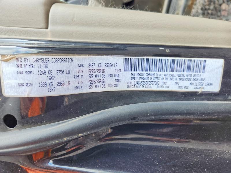 57783456 :رقم المزاد ، 1J4GW58S6XC587386 vin ، 1999 Jeep Grand Cherokee مزاد بيع