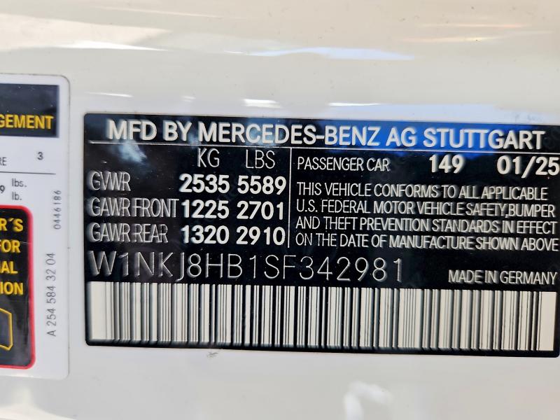 Продаж на аукціоні авто 2025 Mercedes-benz Glc Coupe, vin: W1NKJ8HB1SF342981, номер лоту: 56814626